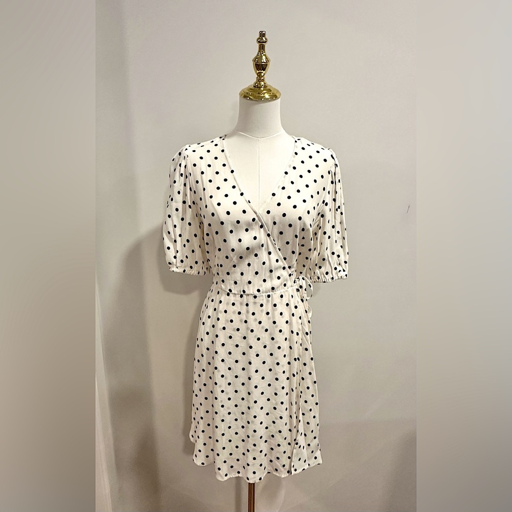 NWT A New Day - Polka Dot Wrap Dress - M